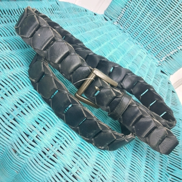 Genuine Leather Belt Mens Vintage Levis Signature Classic Leather VTG - Picture 3 of 15